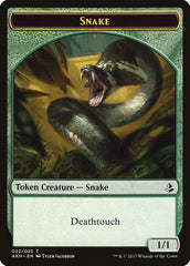 Trueheart Duelist // Snake Double-Sided Token [Amonkhet Tokens] | Silver Goblin