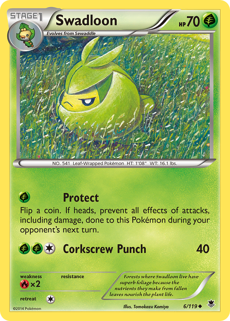 Swadloon (6/119) [XY: Phantom Forces] | Silver Goblin