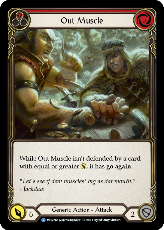 Out Muscle (Red) [MON248] (Monarch)  1st Edition Normal | Silver Goblin