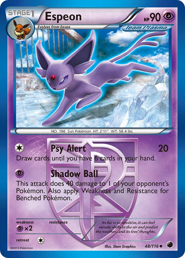 Espeon (48/116) [Black & White: Plasma Freeze] | Silver Goblin