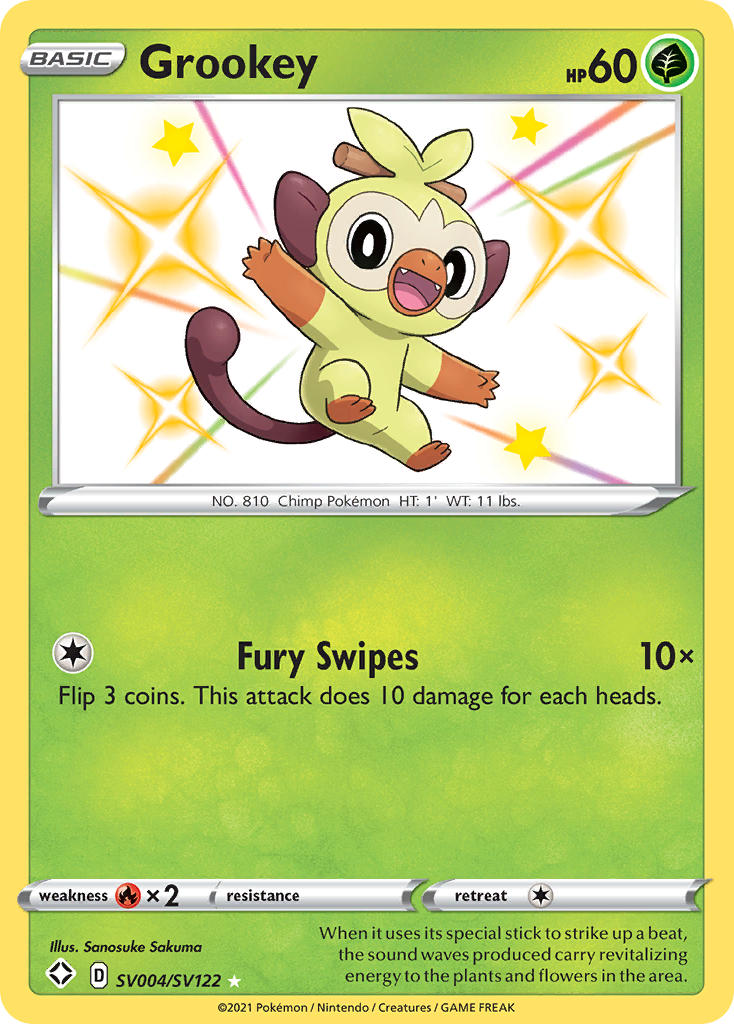 Grookey (SV004/SV122) [Sword & Shield: Shining Fates] | Silver Goblin