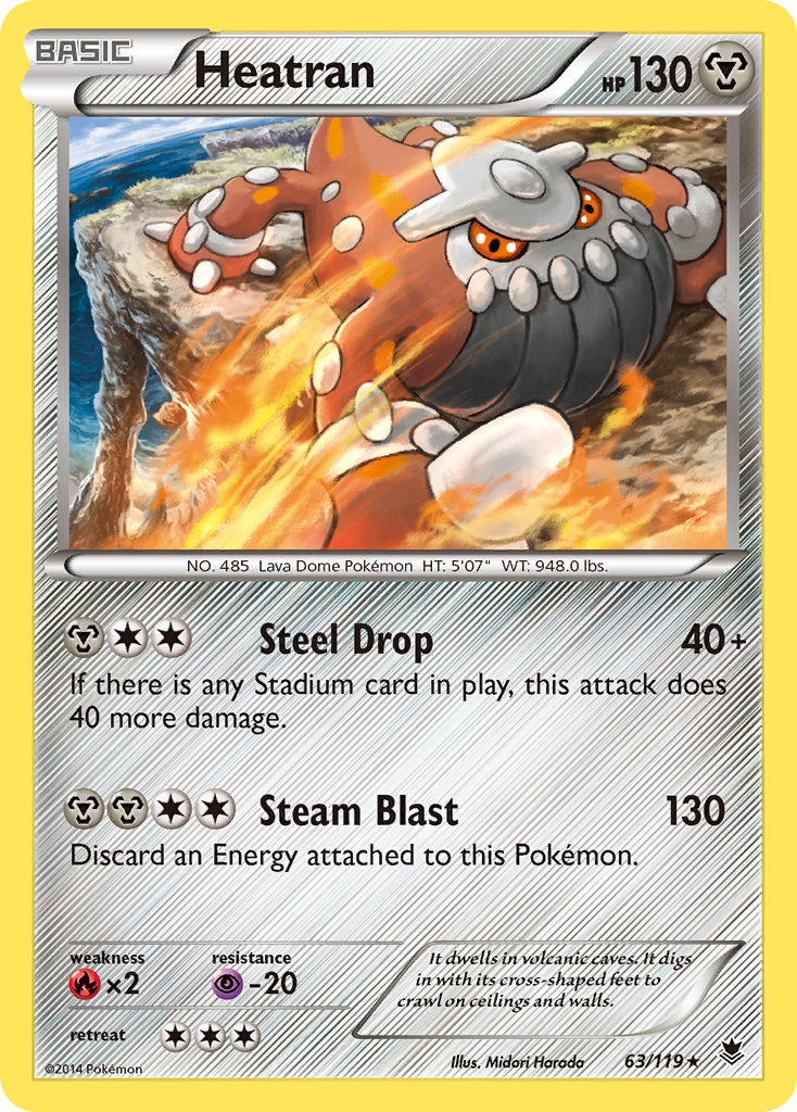 Heatran (63/119) [XY: Phantom Forces] | Silver Goblin