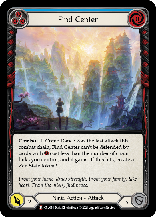 Find Center [U-CRU054] (Crucible of War Unlimited)  Unlimited Rainbow Foil | Silver Goblin