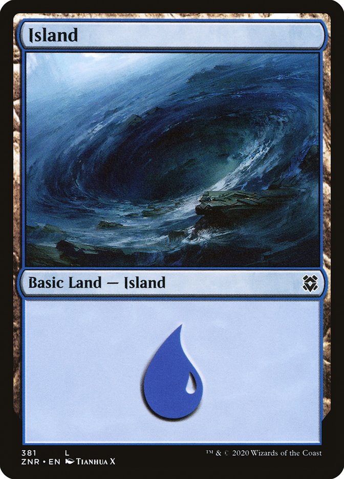 Island (381) [Zendikar Rising] | Silver Goblin