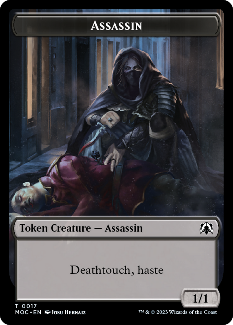 Assassin // Knight (10) Double-Sided Token [March of the Machine Commander Tokens] | Silver Goblin