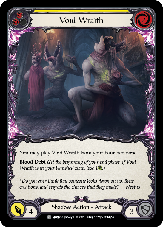 Void Wraith (Yellow) [MON210] (Monarch)  1st Edition Normal | Silver Goblin