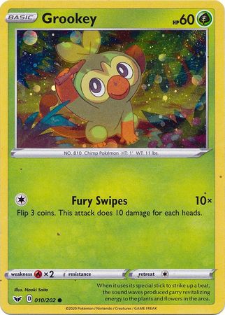 Grookey (010/202) (Cosmos Holo) [Sword & Shield: Base Set] | Silver Goblin