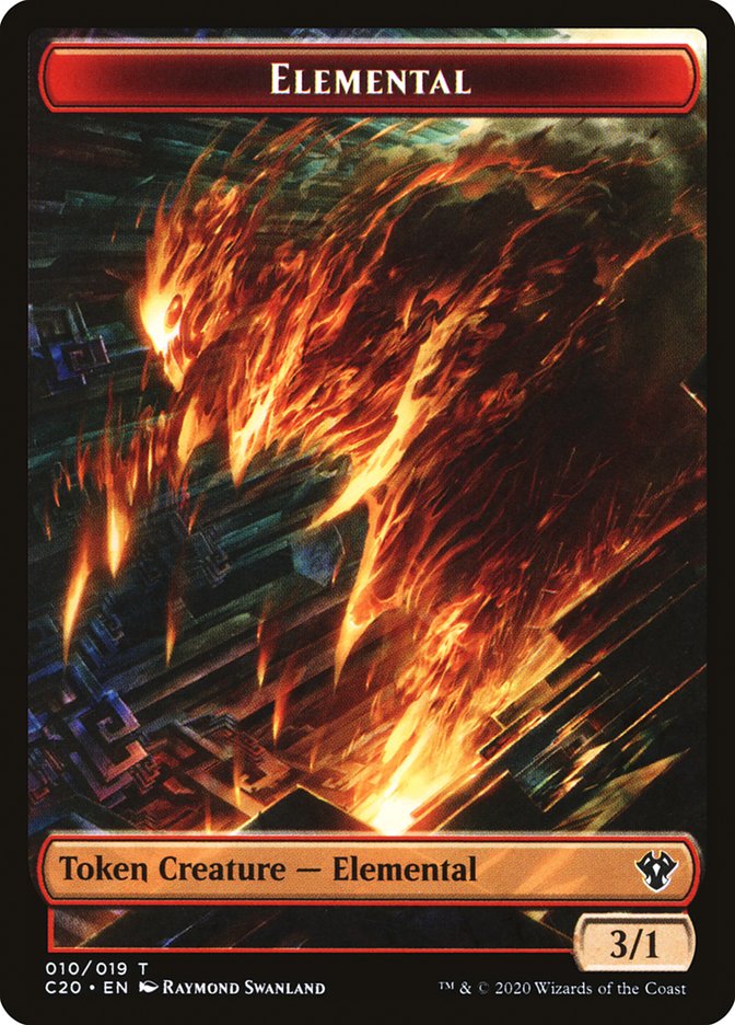 Angel // Elemental (010) Double-Sided Token [Commander 2020 Tokens] | Silver Goblin