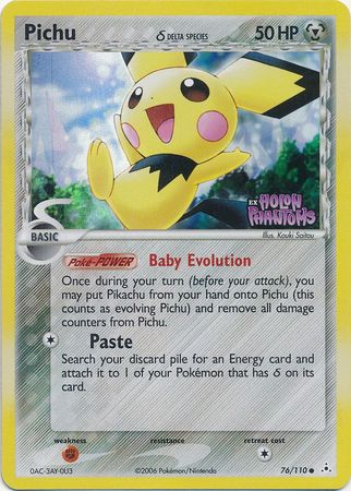 Pichu (76/110) (Delta Species) (Stamped) [EX: Holon Phantoms] | Silver Goblin