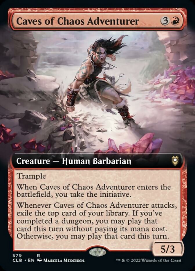 Caves of Chaos Adventurer (Extended Art) [Commander Legends: Battle for Baldur's Gate] | Silver Goblin