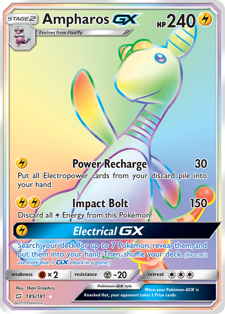 Ampharos GX (185/181) [Sun & Moon: Team Up] | Silver Goblin