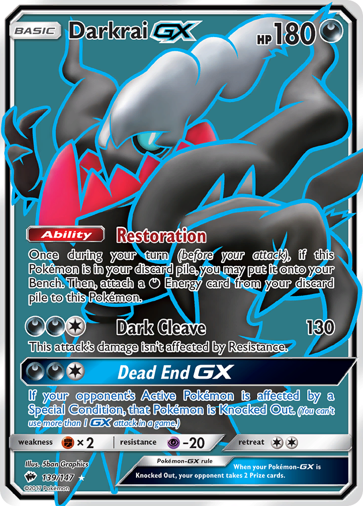 Darkrai GX (139/147) [Sun & Moon: Burning Shadows] | Silver Goblin