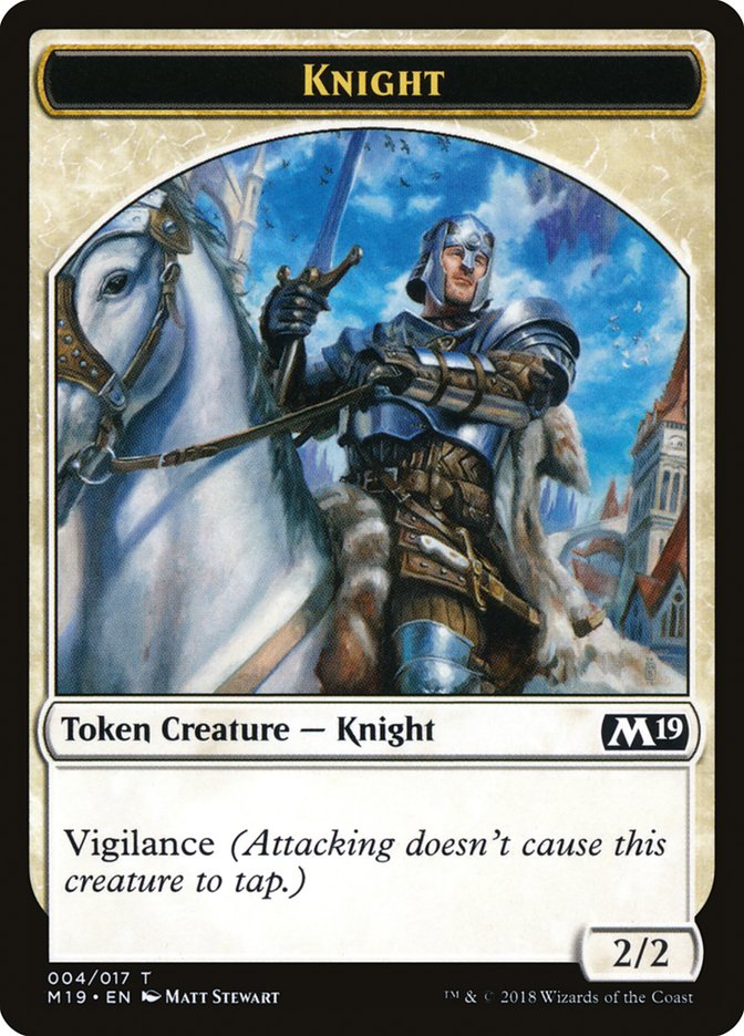 Knight Token [Core Set 2019 Tokens] | Silver Goblin