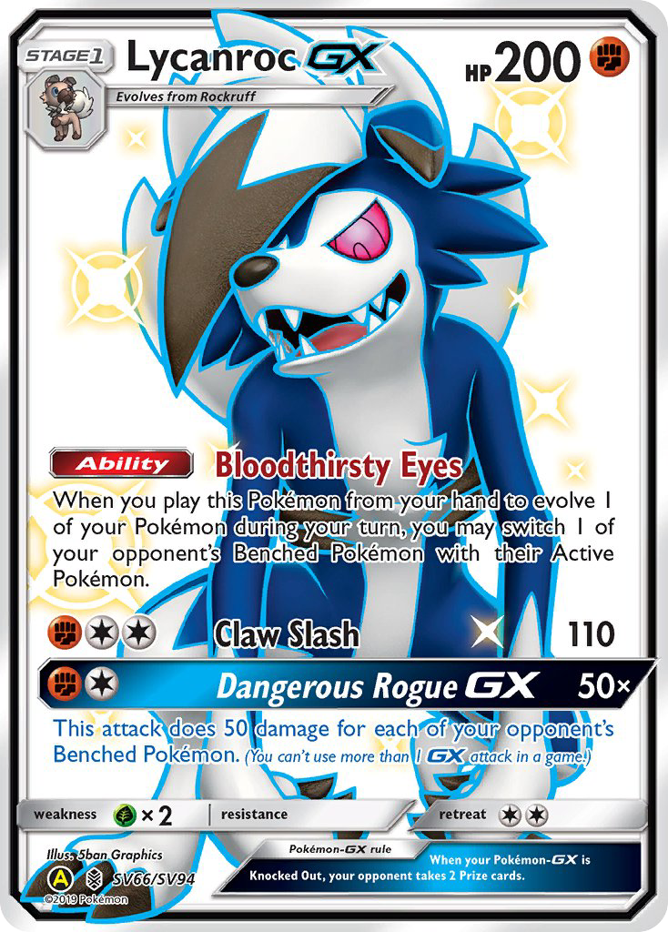 Lycanroc GX (SV66/SV94) [Sun & Moon: Hidden Fates - Shiny Vault] | Silver Goblin