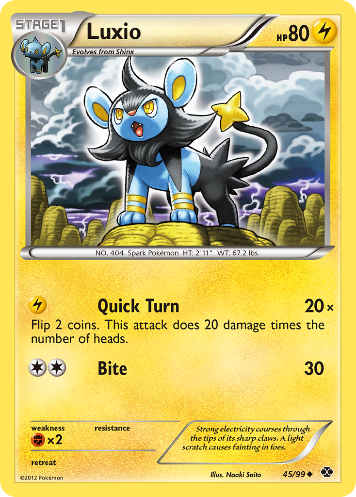 Luxio (45/99) [Black & White: Next Destinies] | Silver Goblin