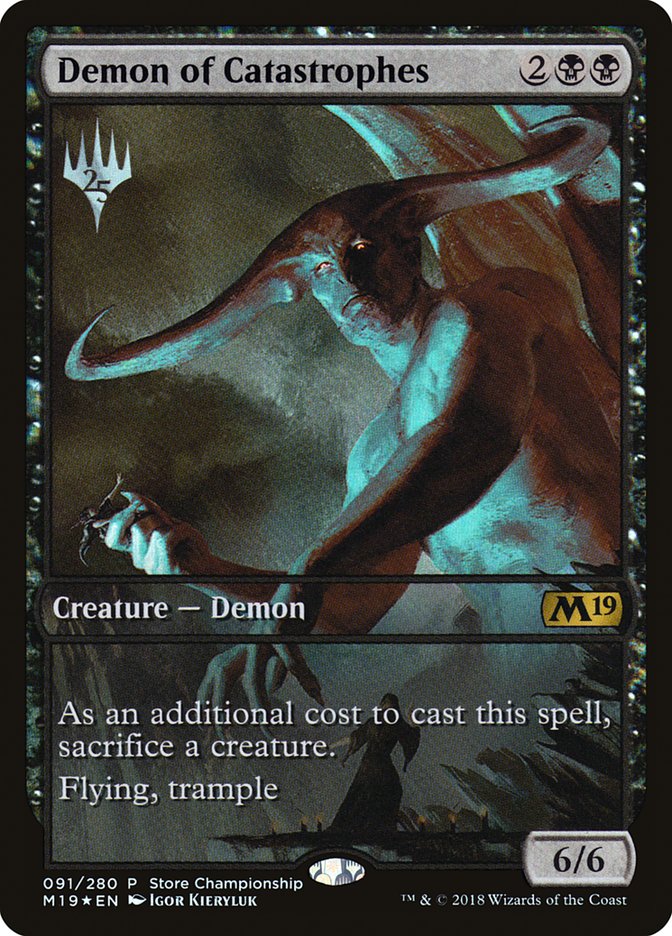 Demon of Catastrophes (Store Championship) (Full Art) [Core Set 2019 Promos] | Silver Goblin