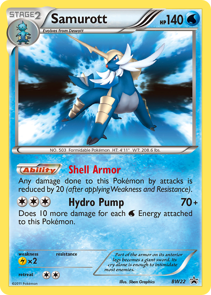 Samurott (BW22) [Black & White: Black Star Promos] | Silver Goblin