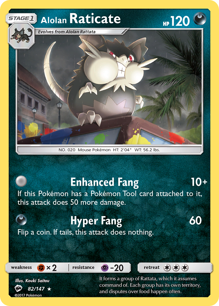 Alolan Raticate (82/147) [Sun & Moon: Burning Shadows] | Silver Goblin