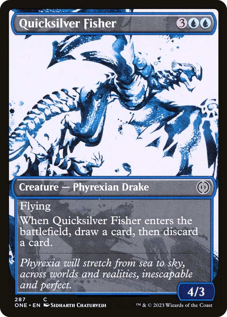 Quicksilver Fisher (Showcase Ichor) [Phyrexia: All Will Be One] | Silver Goblin