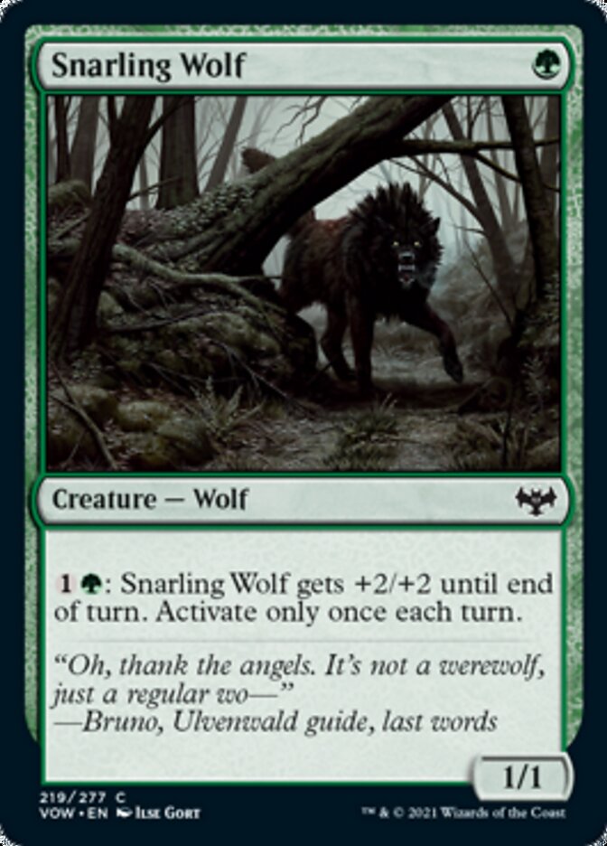 Snarling Wolf [Innistrad: Crimson Vow] | Silver Goblin