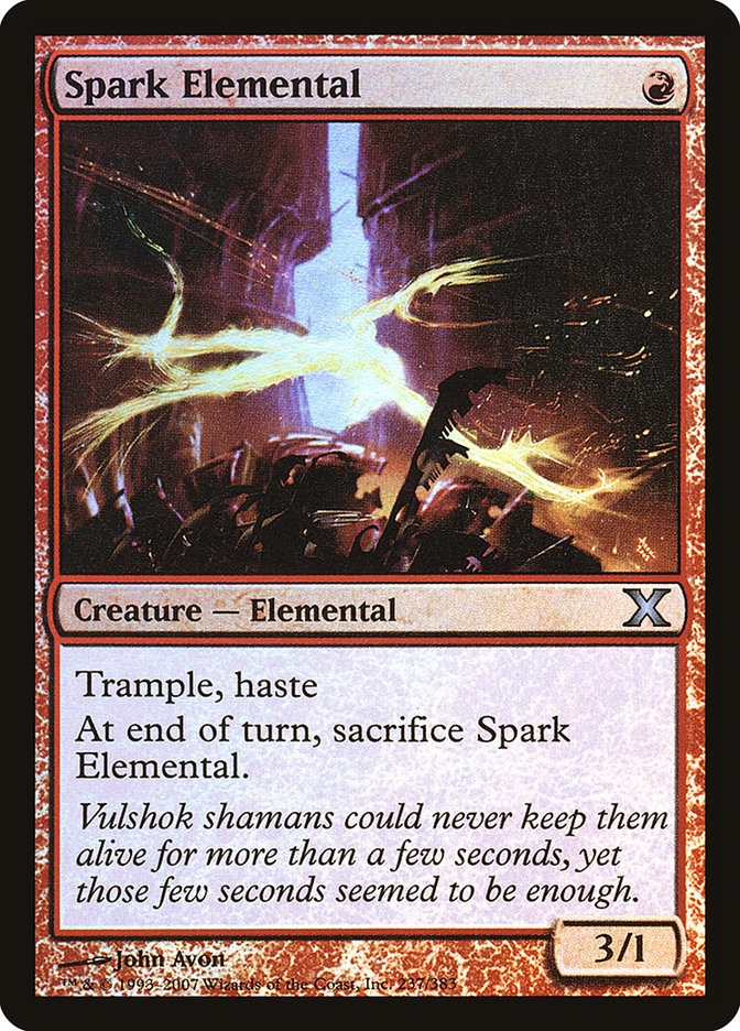 Spark Elemental (Premium Foil) [Tenth Edition] | Silver Goblin