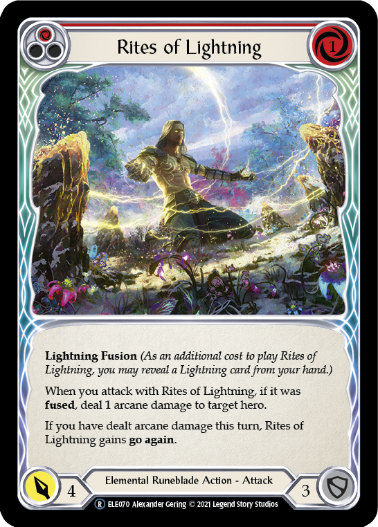 Rites of Lightning (Red) [U-ELE070] (Tales of Aria Unlimited)  Unlimited Rainbow Foil | Silver Goblin