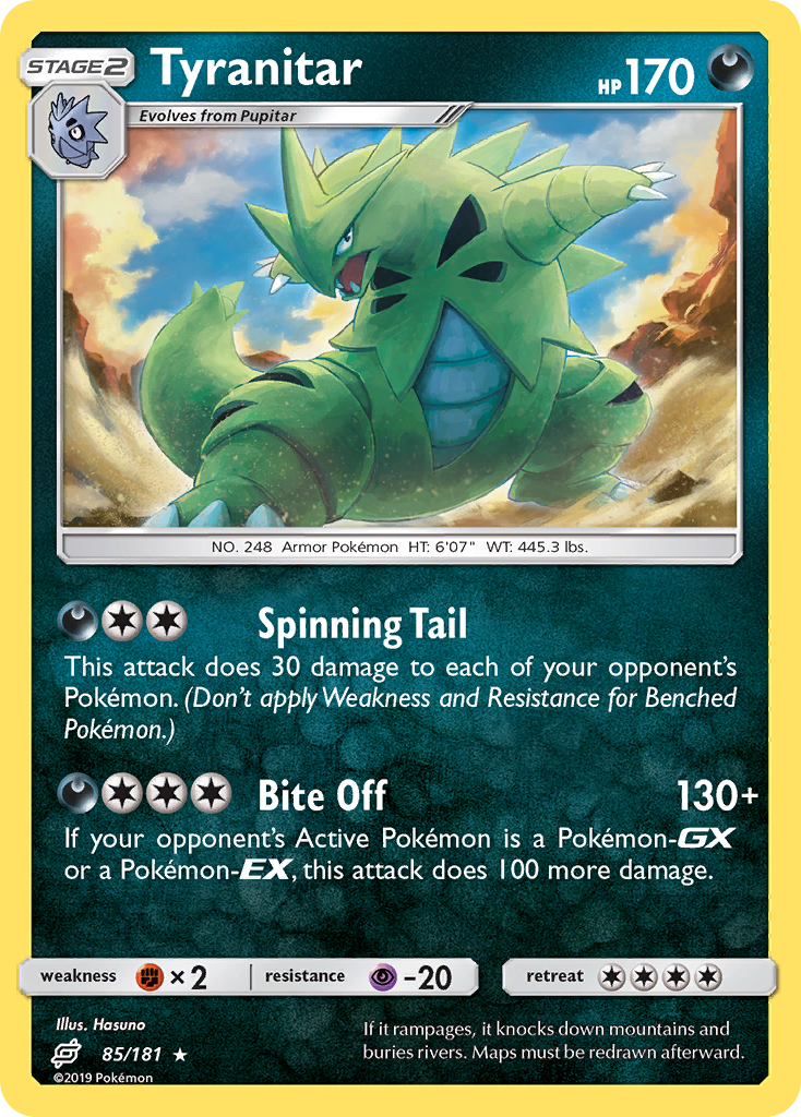 Tyranitar (85/181) [Sun & Moon: Team Up] | Silver Goblin