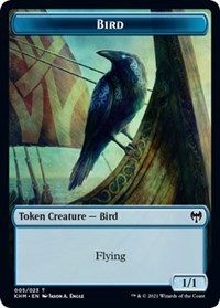 Bird (005) // Soldier Double-Sided Token [Kaldheim Commander Tokens] | Silver Goblin
