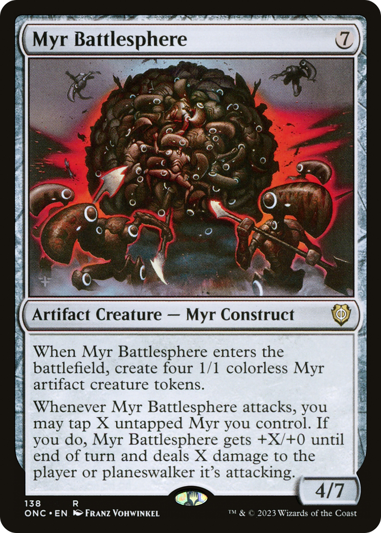 Myr Battlesphere [Phyrexia: All Will Be One Commander] | Silver Goblin