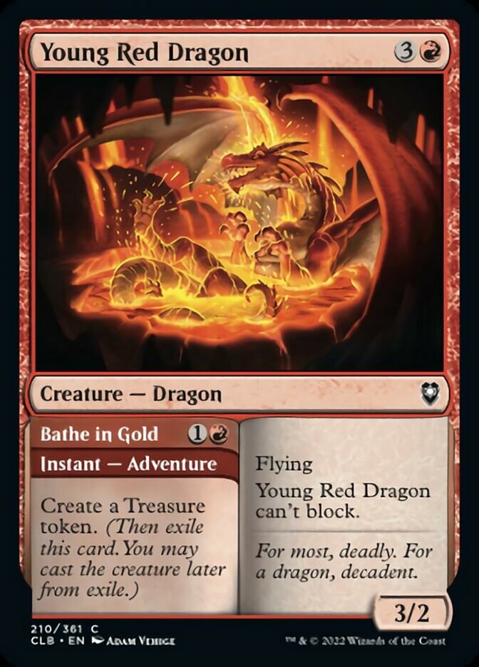 Young Red Dragon // Bathe in Gold [Commander Legends: Battle for Baldur's Gate] | Silver Goblin
