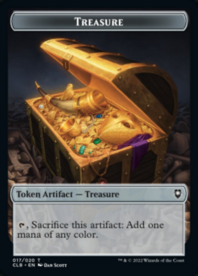 Treasure // Ox Double-Sided Token [Commander Legends: Battle for Baldur's Gate Tokens] | Silver Goblin