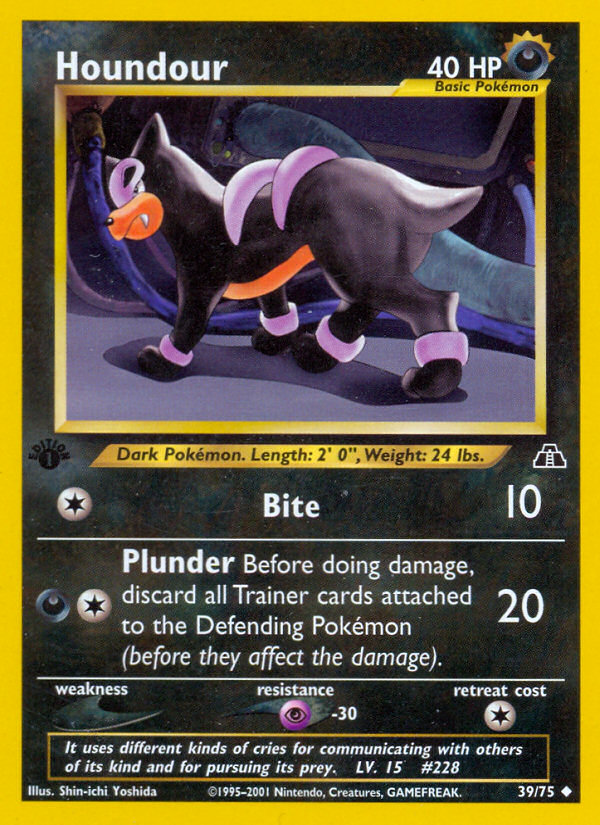 Houndour (39/75) [Neo Discovery 1st Edition] | Silver Goblin