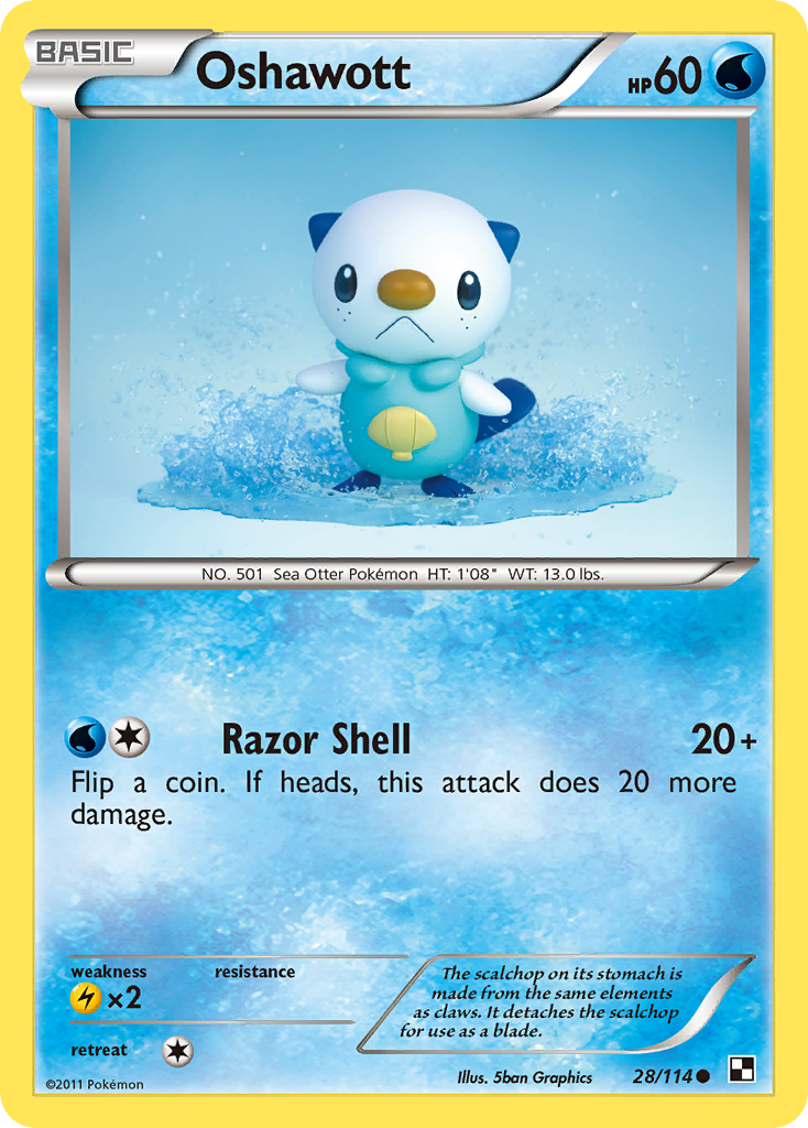 Oshawott (28/114) [Black & White: Base Set] | Silver Goblin