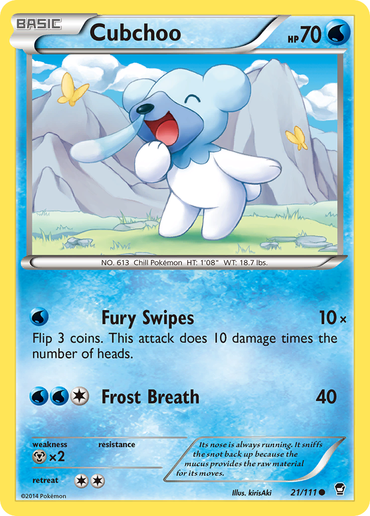 Cubchoo (21/111) [XY: Furious Fists] | Silver Goblin