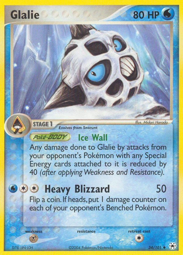 Glalie (34/101) [EX: Hidden Legends] | Silver Goblin