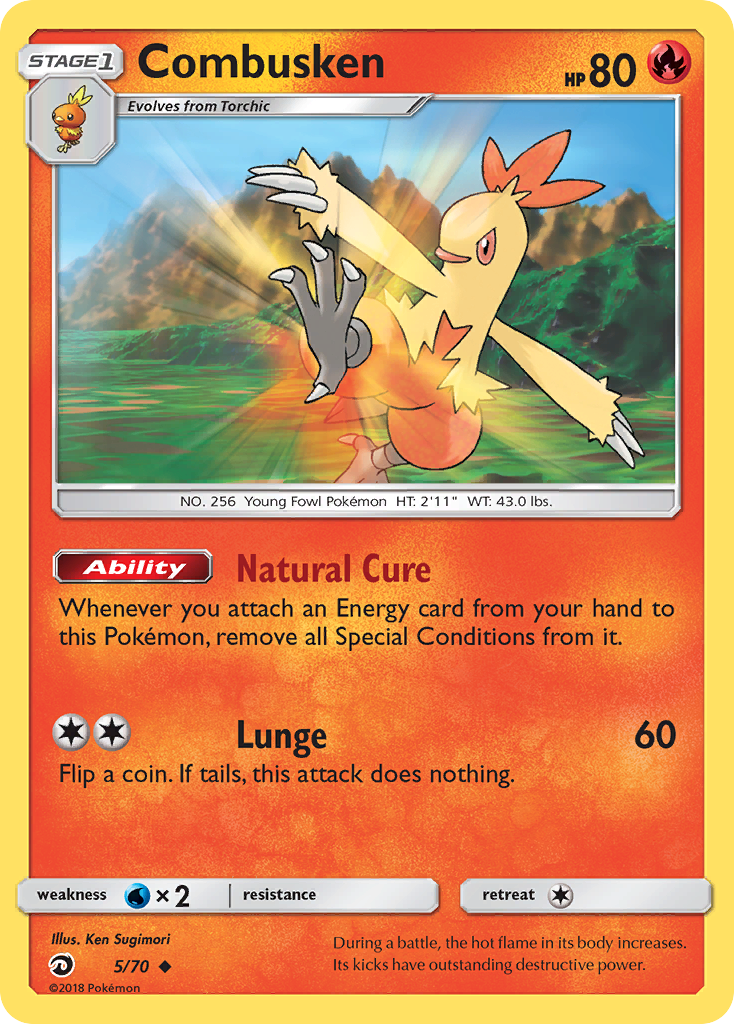 Combusken (5/70) [Sun & Moon: Dragon Majesty] | Silver Goblin