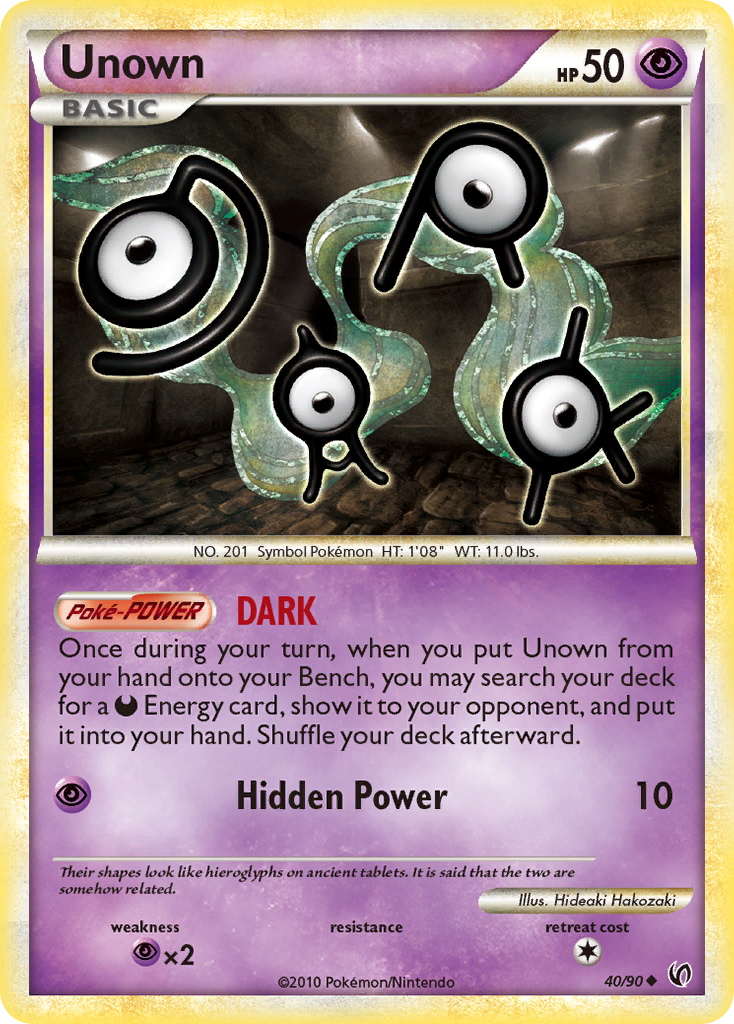 Unown (40/90) [HeartGold & SoulSilver: Undaunted] | Silver Goblin