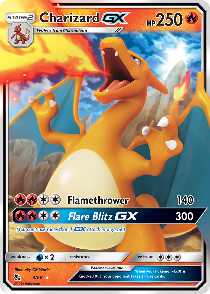 Charizard GX (9/68) [Sun & Moon: Hidden Fates] | Silver Goblin