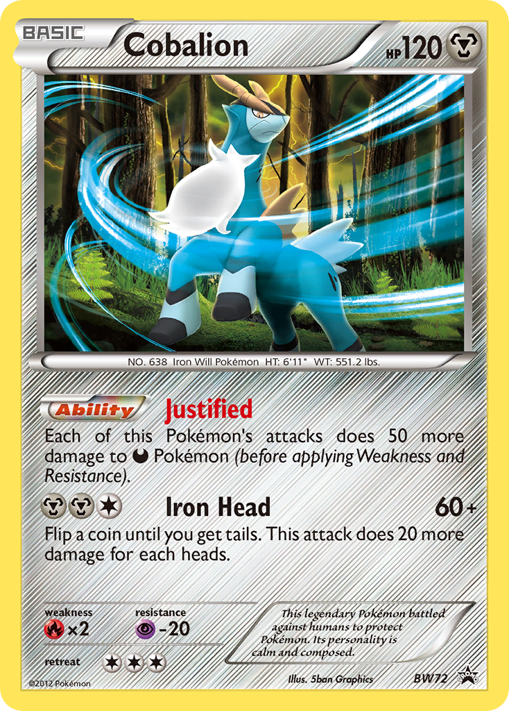 Cobalion (BW72) [Black & White: Black Star Promos] | Silver Goblin