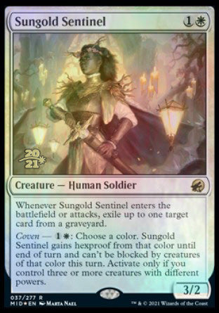 Sungold Sentinel [Innistrad: Midnight Hunt Prerelease Promos] | Silver Goblin