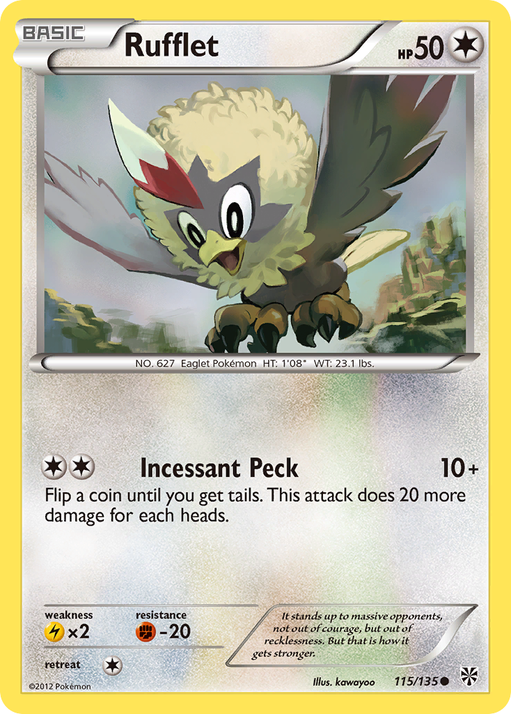 Rufflet (115/135) [Black & White: Plasma Storm] | Silver Goblin