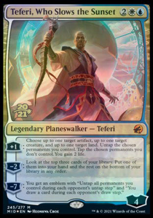 Teferi, Who Slows the Sunset [Innistrad: Midnight Hunt Prerelease Promos] | Silver Goblin