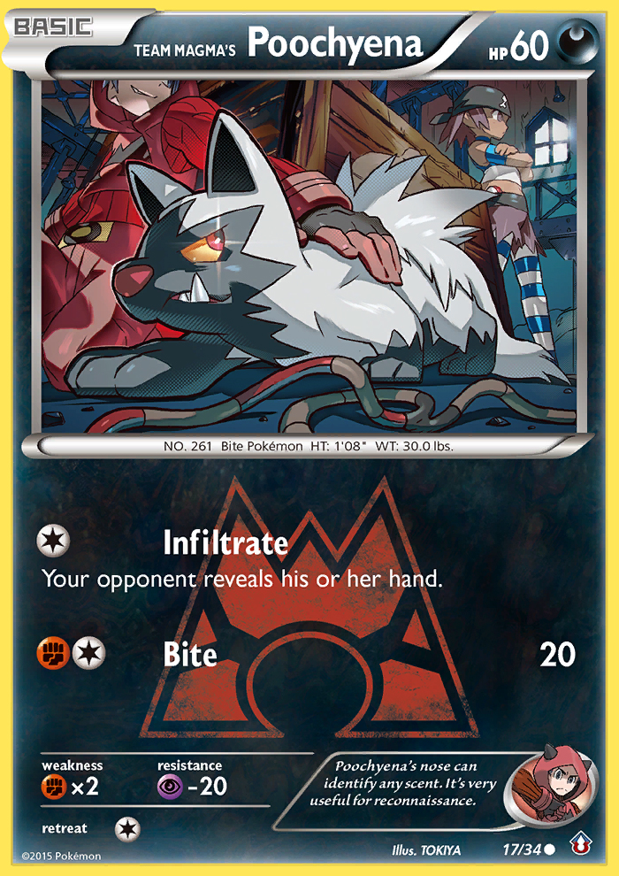 Team Magma's Poochyena (17/34) [XY: Double Crisis] | Silver Goblin