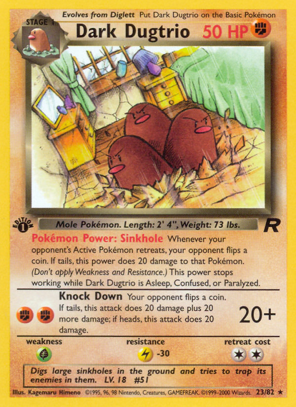 Dark Dugtrio (23/82) [Team Rocket 1st Edition] | Silver Goblin