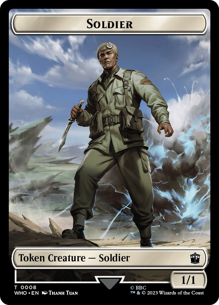 Soldier // Food (0027) Double-Sided Token [Doctor Who Tokens] | Silver Goblin