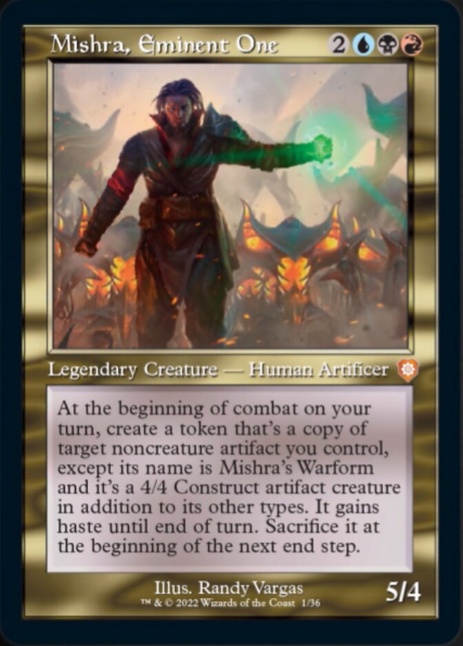 Mishra, Eminent One (001) (Retro) [The Brothers' War Commander] | Silver Goblin