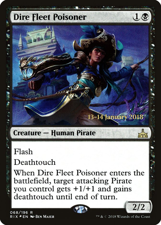 Dire Fleet Poisoner [Rivals of Ixalan Prerelease Promos] | Silver Goblin