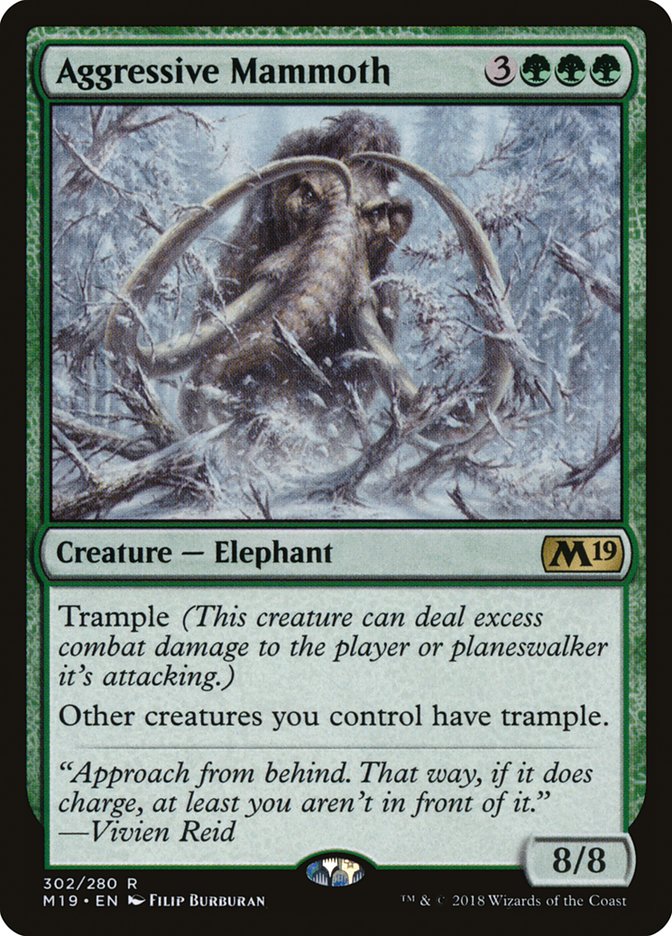 Aggressive Mammoth [Core Set 2019] | Silver Goblin