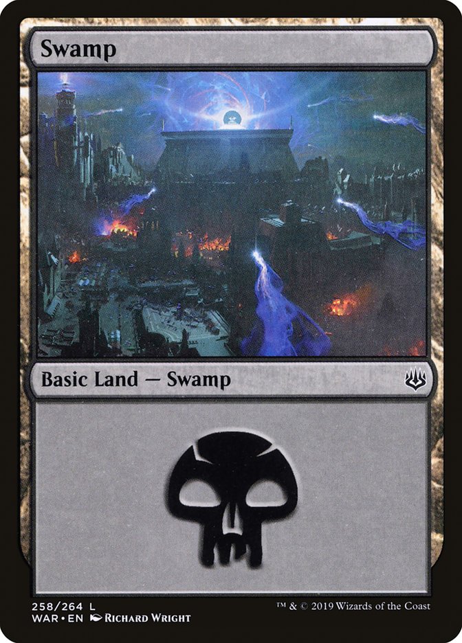 Swamp (258) [War of the Spark] | Silver Goblin