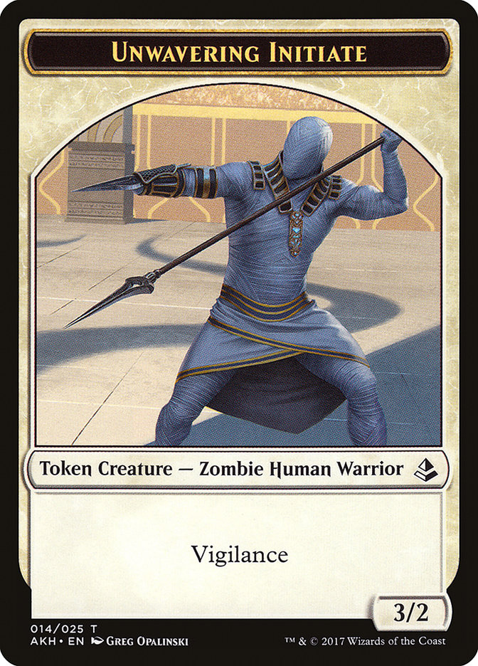 Unwavering Initiate Token [Amonkhet Tokens] | Silver Goblin